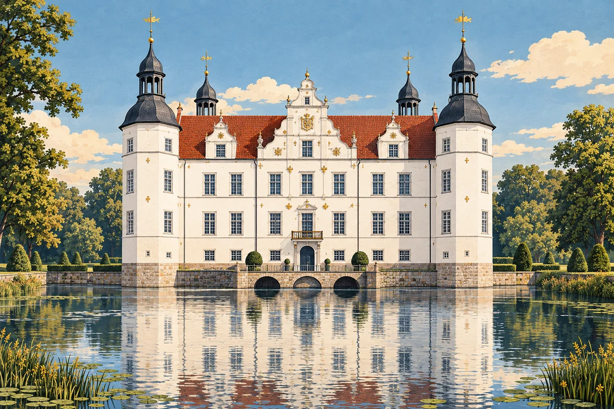 Illustration: Schloss Ahrensburg in Ahrensburg