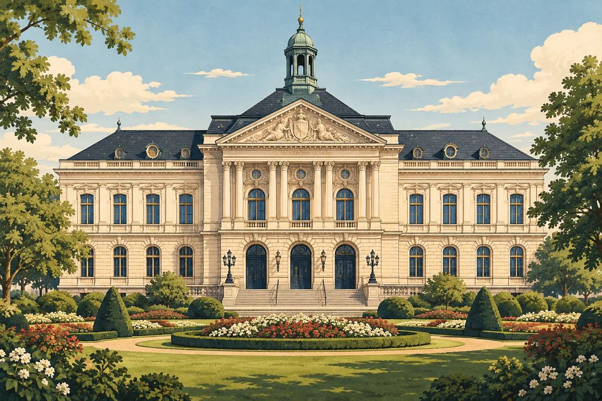 Illustration: Altonaer Rathaus in Hamburg-Altona