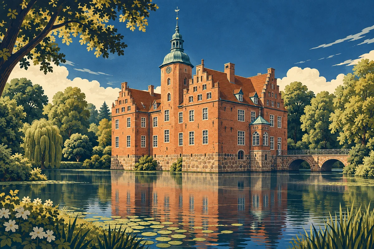 Illustration: Bergedorfer Schloss in Hamburg-Bergedorf