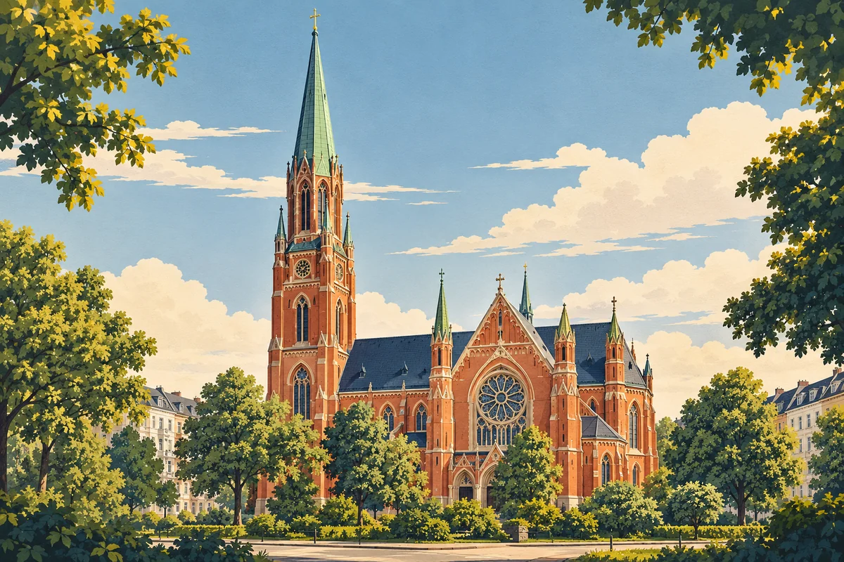 Illustration: Christuskirche Eimsbüttel in Hamburg-Eimsbüttel