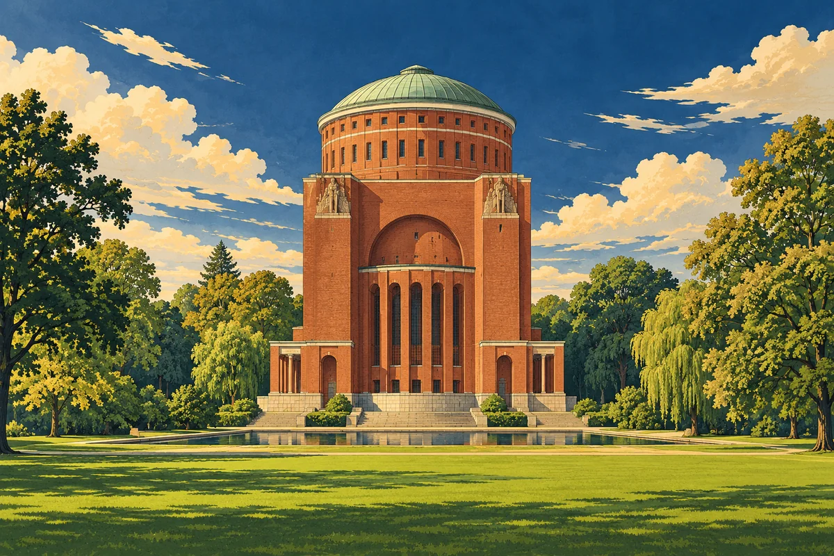 Illustration: Planetarium im Stadtpark in Hamburg-Nord